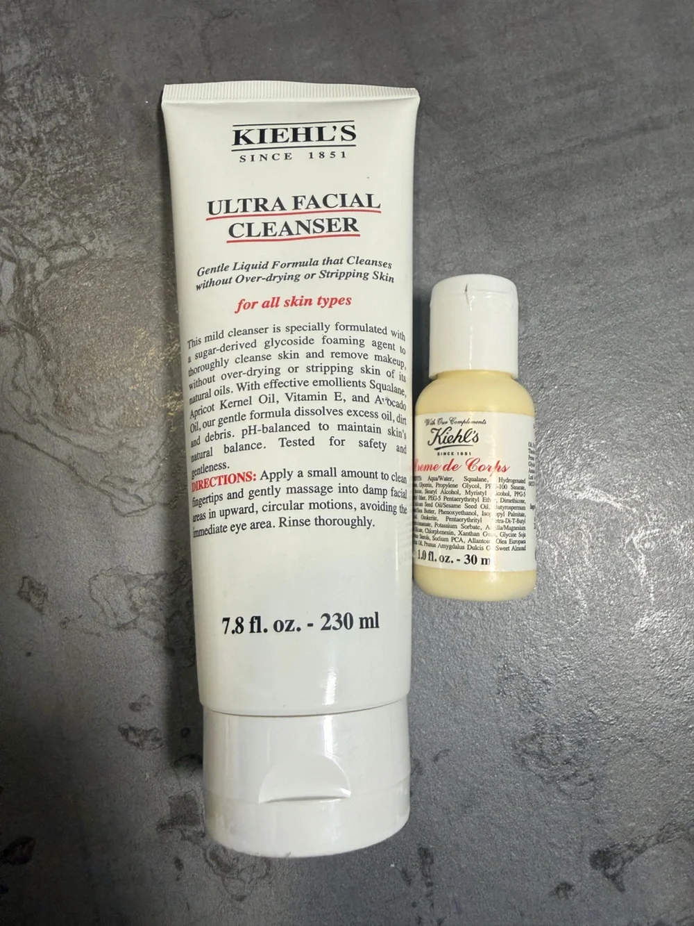 NEW Kiehl's Ultra Facial Cleanser Face Wash & travel Creme De Corps